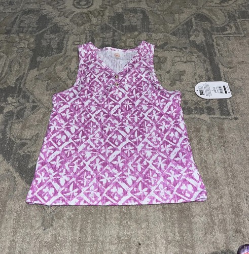 New Wonder Nation Girls Two-Button Tank Top Large (10-12) Multi