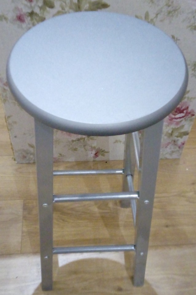 Bar Stool Steel High Legs Breakfast Bar Seat Chair Dining Room Flatpack