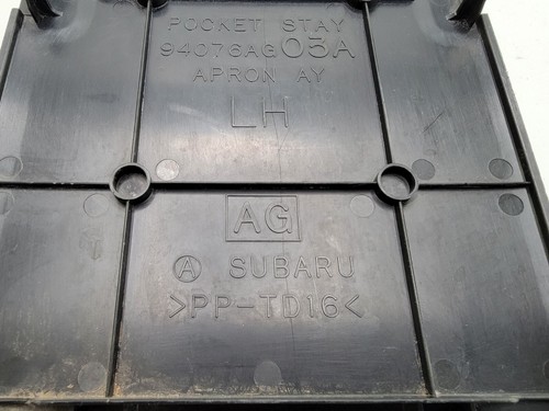 05-09 Subaru Legacy Pocket Stay Trim Gray Cover Left Driver LH OEM 94076AG03A - Picture 7 of 12