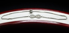 Sterling Silver Pretty Adjustable Size Infinity Bracelet FMZ465