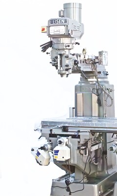 EISEN S-4A Milling Machine, 10''x54'' Table, 5 HP, NT40, 3-axis DRO, Powerfeeds