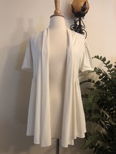 Anthropologie Gabriella Rossi Off White Open Style Layer Jacket Xs-s