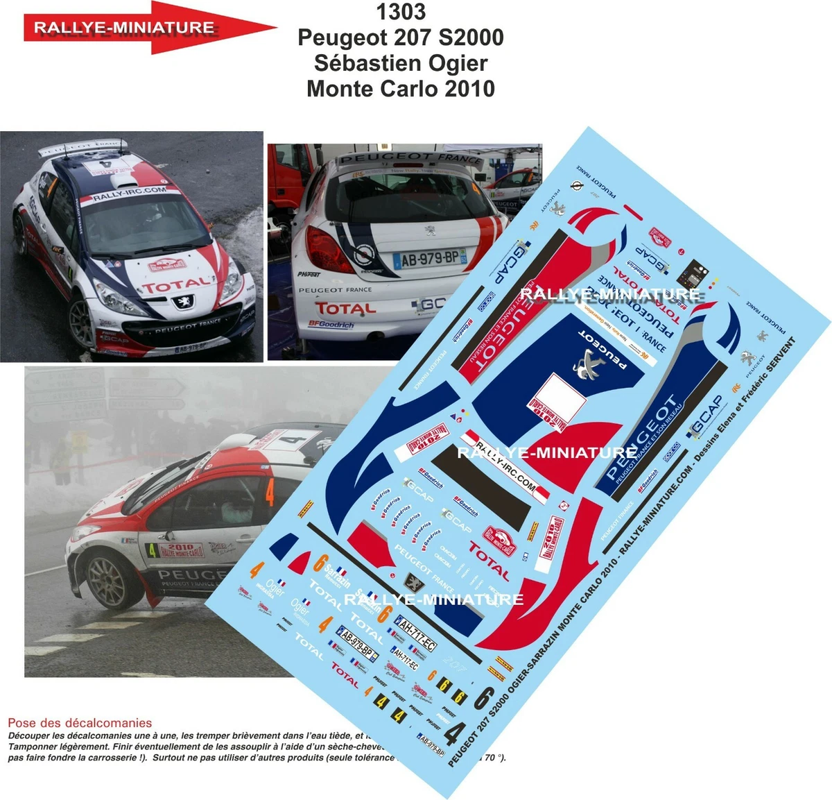DECALS 1/18 REF 0324 FOCUS WRC SAINZ OU MC RAE RALLYE MONTE