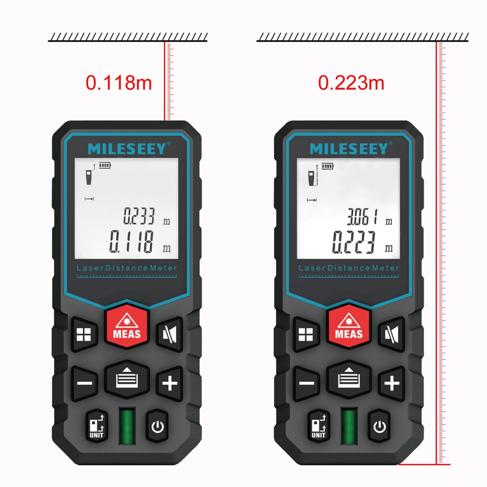 Magic Eye Distance Meter Line Out Mileseey Laser Distance Meter 50m/70m/100m/120m Range Finder Measure ...