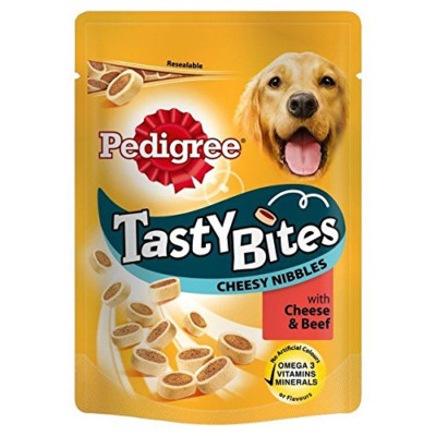 Pedigree Tasty Bites Treats Käse & Rind 140g (4er Pack) 140g (Packung 
