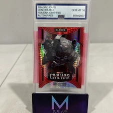 Don Cheadle 2022 Upper Deck Red Auto Grade PSA 10