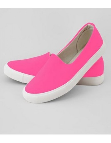 pink slip on plimsolls