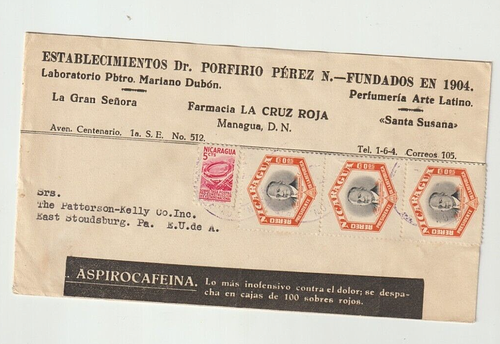 Nicaragua  1950's PHARMACEUTICALS  - Drugs, Medicines  Advertising Cover  US - 第 1/2 張圖片