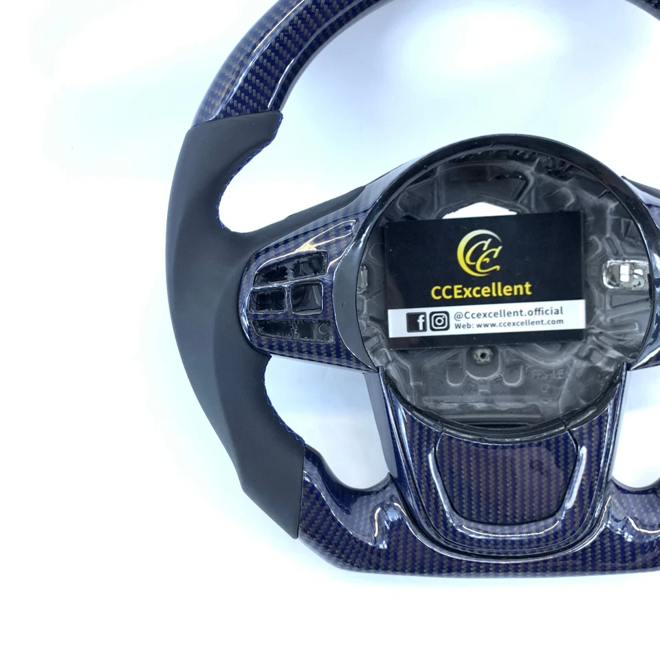 Volante de fibra de carbono real para Toyota Supra GR A90 A91 MKV 2020-2025 Foto 4 de 4