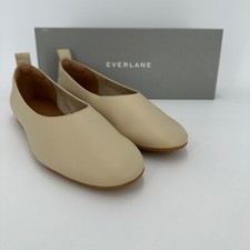 Everlane Italian Leather Day Glove Flats Cream Ivory size 5 Women's Career nwd