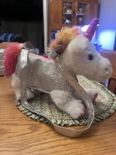 Little Girl Plush Unicorn Sparkle Kids Purse