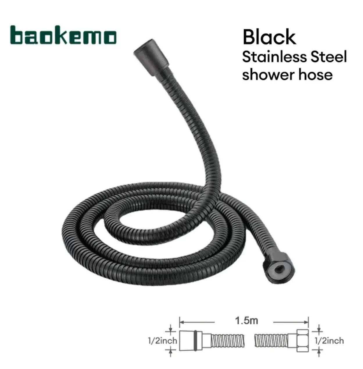 Baokemo Stainless Steel Flexible Shower Hose Tube Pipe For Bathroom Accessories