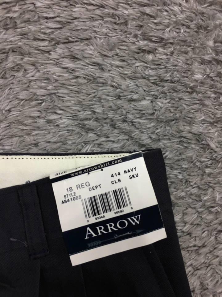 Arrow Chino платье брюки для мальчиков размер 18 Reg темно-синий темно-синий прямой ноги - Изображение 4 из 4