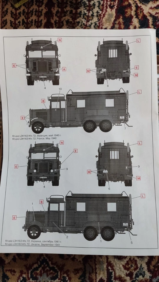 ICM 35462 1/35 Krupp L3H163 Kfz.72, WWII German Radio Communication Truck - Immagine 4 di 4