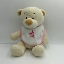 HugFun Baby Girl Cream Teddy Bear Plush Rattle Soft Toy Owl Bib Stuffed 