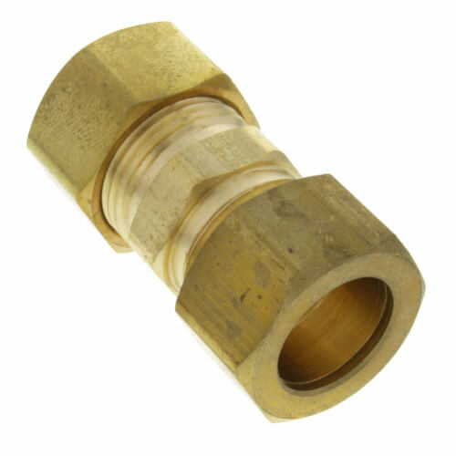 5/8" OD Brass Compression Union (Lead Free) for 1/2" Copper Pipe Still Connector