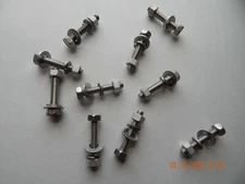 ALUMINUM HEX CAP SCREWS 5/16-18 x 2" W/LOCK WASHER, FLAT WASHER & NUTS 8 PCS.NEW