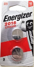 CR2016 ENERGIZER 2PK 3V ECR2016 Lithium Bat. (GREAT EXP 6/34) FREE SHIP