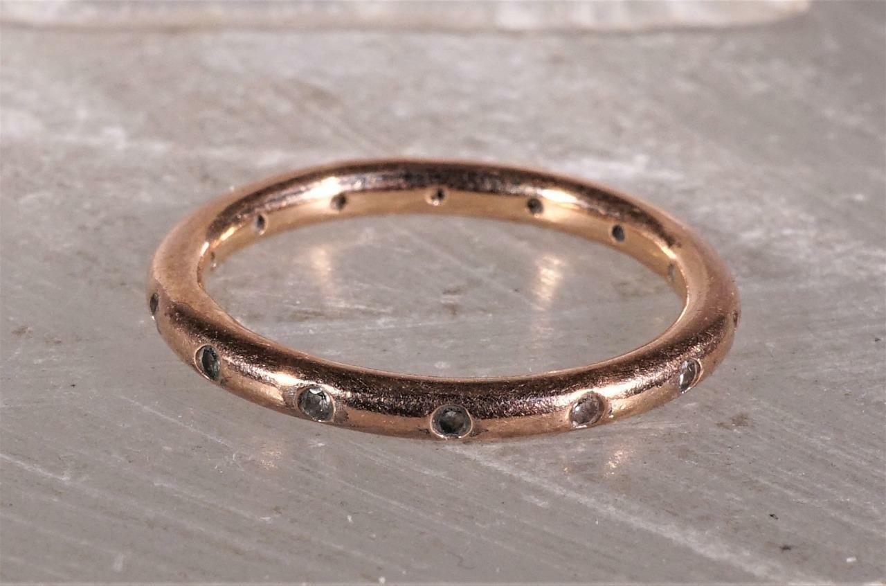 Pandora Simple Sparkling Rose Gold Band 