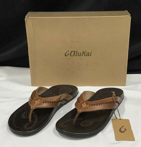 Olukai Mea Ola - Men's Tan/Dark Java 12