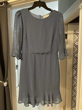 Urban Outfitters Blue 3/4 Flutter Sleeve Dress, Blue, Size 6, NWOT