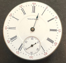 Antique 1910 Waltham PS Bartlett Model 1908 Pocket Watch Movement Ticks 16s 17j