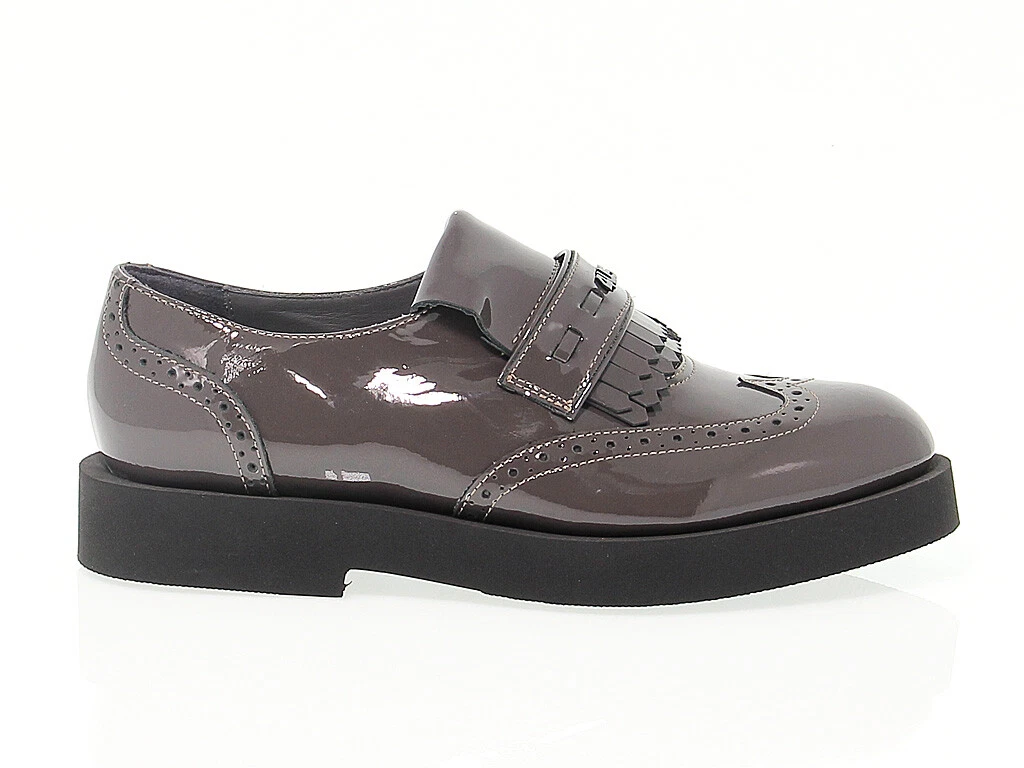 Chaussures plates CESARE PACIOTTI 4US JD1 en cuir verni gris