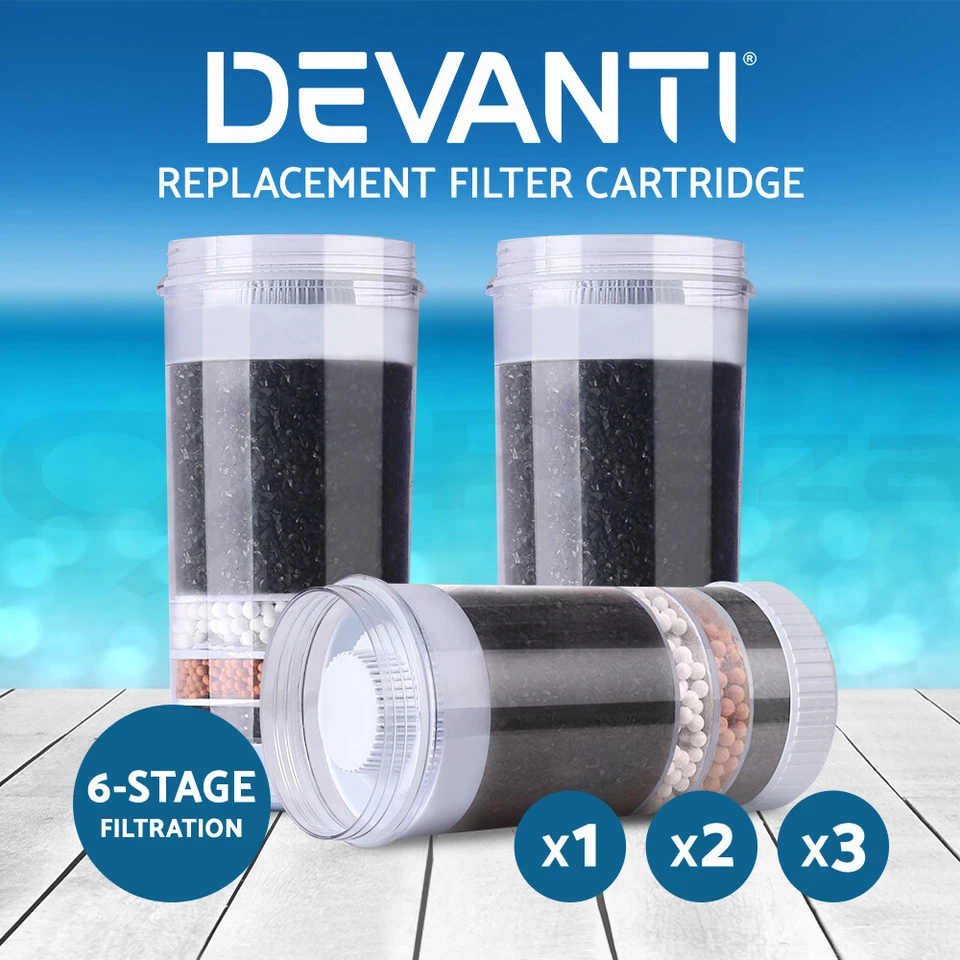 Devanti Water Cooler Filter Purifier System Ceramic Carbon Mineral Cartridge
