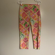 Lilly Pulitzer Vintage Wmn 2 Bright Colorful Preppy Surf N Patch Crop Capri Pant