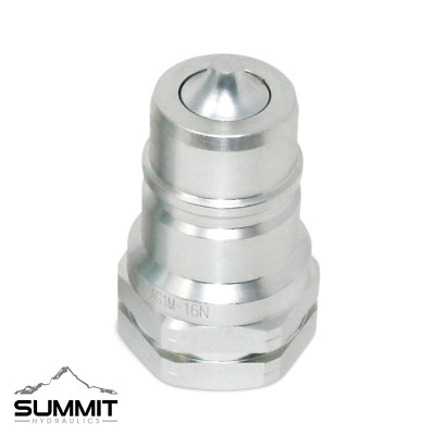 1  Ag ISO 5675 Hydraulic Quick Connect Male Coupler, Poppet Seal, 1  NPT Thread