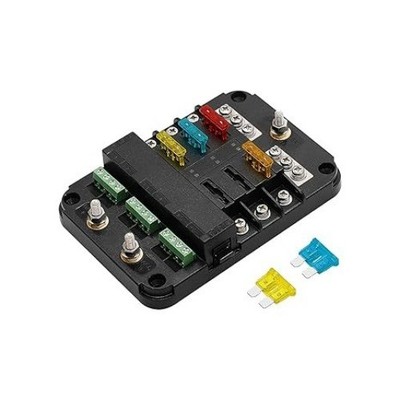 12V Fuse Block, Upgraded 6 Circuit Fuse Box with Interface, Fu Color: 6 Way- A