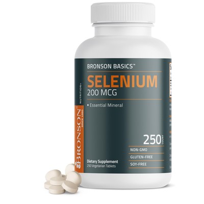 Bronson Selenium 200 mcg Immune & Antioxidant Support Essential Mineral, 250 Veg