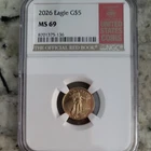 2026 1/10 oz American Gold Eagle Coin NGC MS69 Red Book