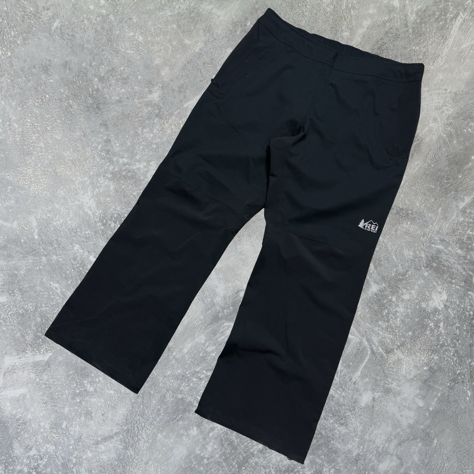 REI E1 Elements Pants Rain Shell Waterproof Black… - image 2