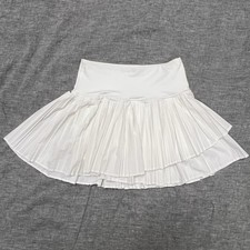 Ivivva By Lululemon White Pleated Tennis Skirt Skort Size 12 RARE