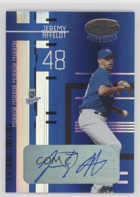 2005 Leaf Certified Materials Mirror Blue Signatures Jeremy Affeldt Auto 0o9