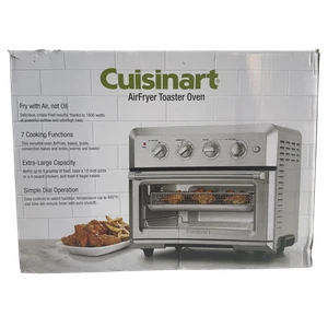 Cuisinart NEW 1800w Air Fryer Toaster Convection Oven 7in1 Stainless Steel Set