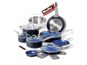 Mueller UltraClad Sapphire 14 Piece Induction Cookware Set MC-14C Brand New