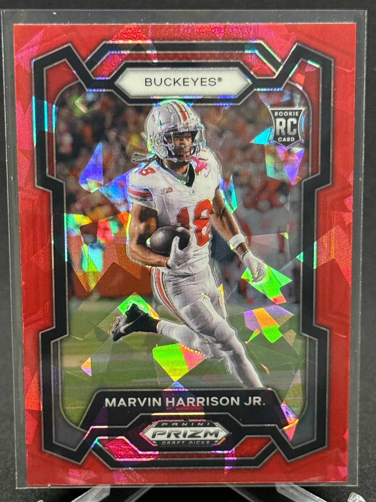 2024 Panini Prizm Draft Picks - Marvin Harrison Jr - Red Ice - Ohio State - RC