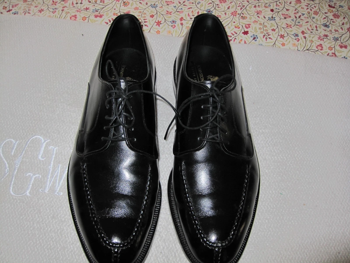 Johnston & Murphy crown aristocrat vintage mens 9.5 shoes black made in U.S.A Johnston Murphy Crown Aristocraft for sale | eBay main image 2