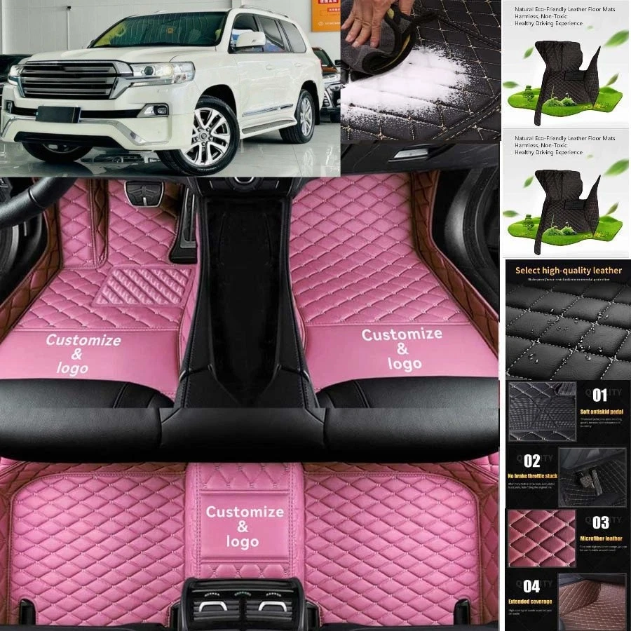 For Toyota Land Cruiser Car Floor Mats Auto Carpets All Weather Waterproof Foto 4 de 4
