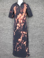 Lauren Ralph Lauren Dress Womens S Multicolor Tie Dye Hooded Maxi Henley Knit