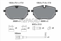 Bremsbelagsatz Scheibenbremse Pagid T2893N FüR VW Transporter T6 SGA SGH SHA SHH