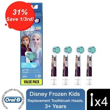 Oral-B Testine di Ricambio per Spazzolino Bambini Disney Frozen 3+ Anni, Confezione da 4