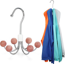 Hoodie Hanger with 6 Cedar Balls, 360 Swivel Purse Hanger, Scarf Hanger, Closet