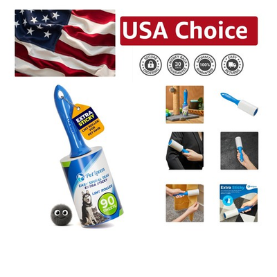 #ad Effortless Pet Hair amp; Lint Removal Blue Extra Sticky Lint Roller 90 Sheets $15.99
