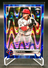 2022 Topps Chrome - TJ Friedl Blue Wave Refractor RC AUTO /150 CINCINNATI REDS