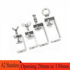 A2 Stainless Steel C Clamps for Mounting Metal U Clamps Working Small Desk Clamp