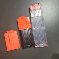 Nerf N-Strike Elite 6 12 18 Max Round Ammo Clip Magazine Orange Transparent