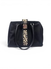 Diane von Furstenberg DVF Vintage Black Large Work Travel Tote Weekender Purse
